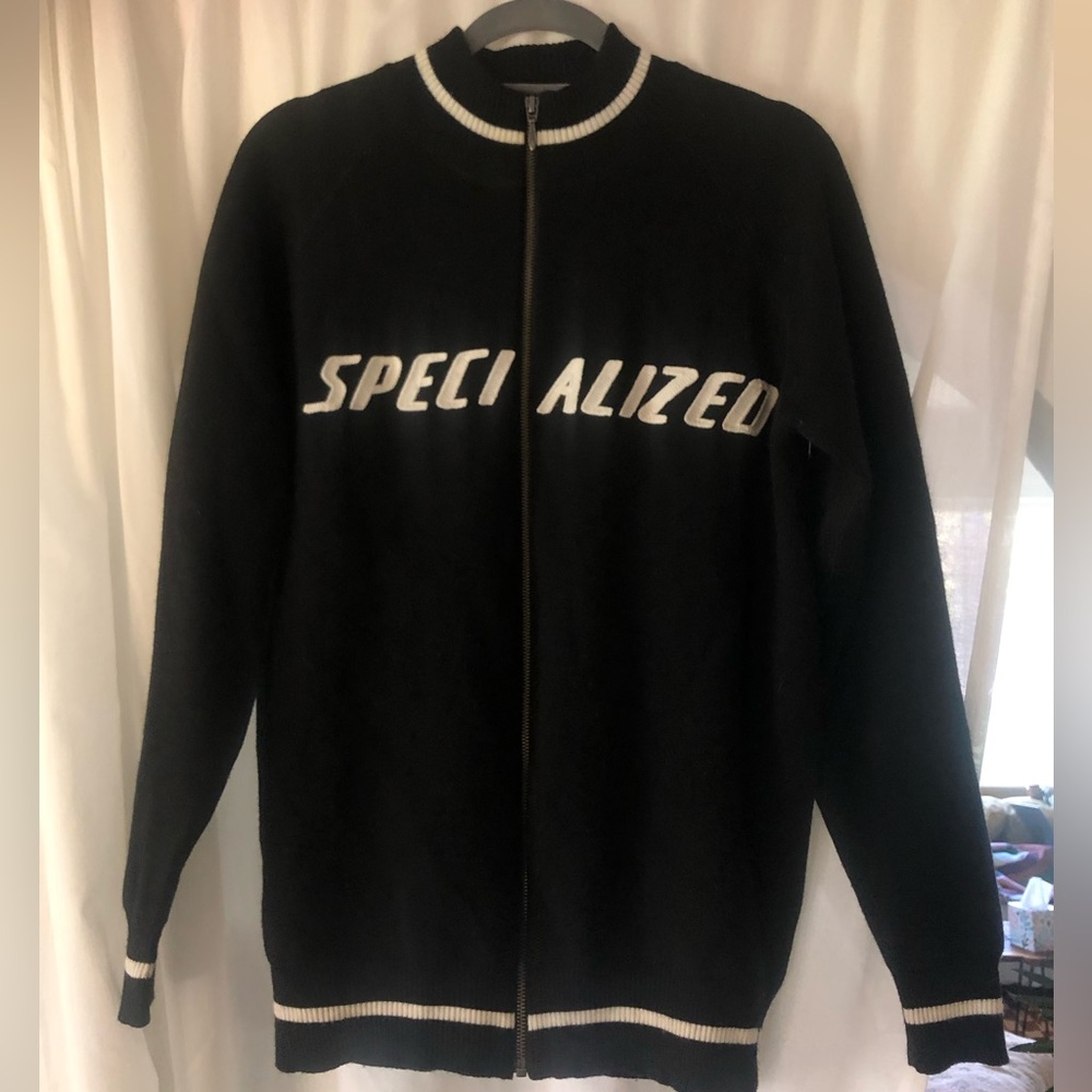 Specialized 100% Wool Zippered Sweater, Large